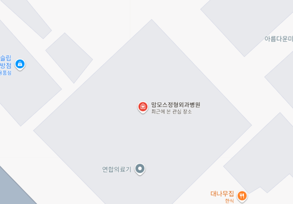맘모스정형외과병원 주차 안내 지도